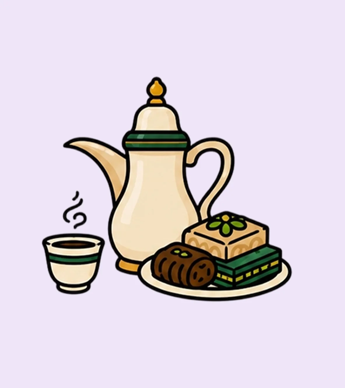 حلا وقهوة